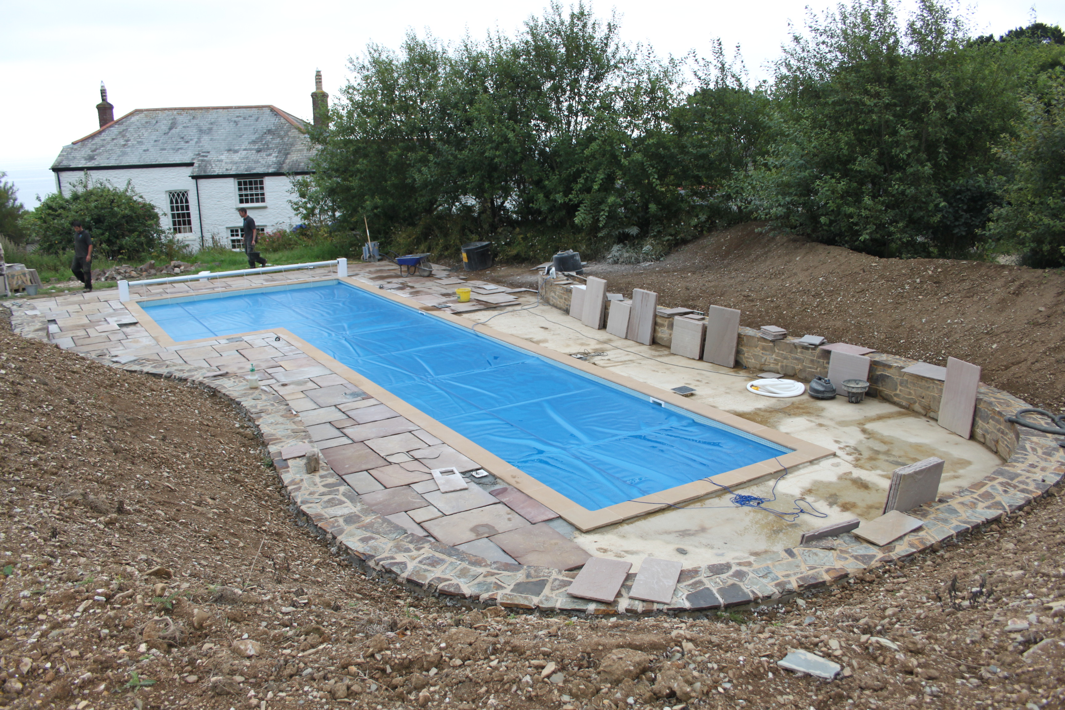 Cornwall Pools Portscatho Concrete Tiled Pool Cornwall Pools